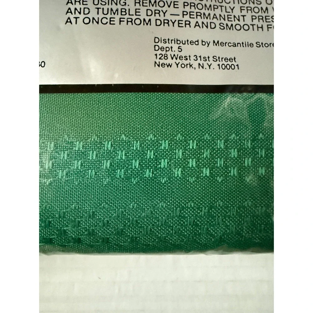 DIPLOMAT VISA Vintage Green Tablecloth -First‎ Lady Comparison Invited - 60x120